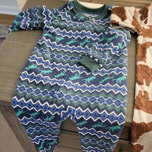 2 pk Carters Onsies Fleece Pajama